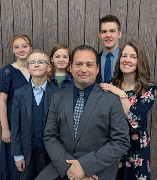 Pastor O'Brien and his family